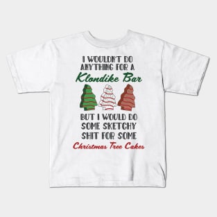 Christmas Baking Tree Cakes, Some sketchy stuff for some christmas tree cakes, Hand Drawn White Christmas Tree Cakes Kids T-Shirt